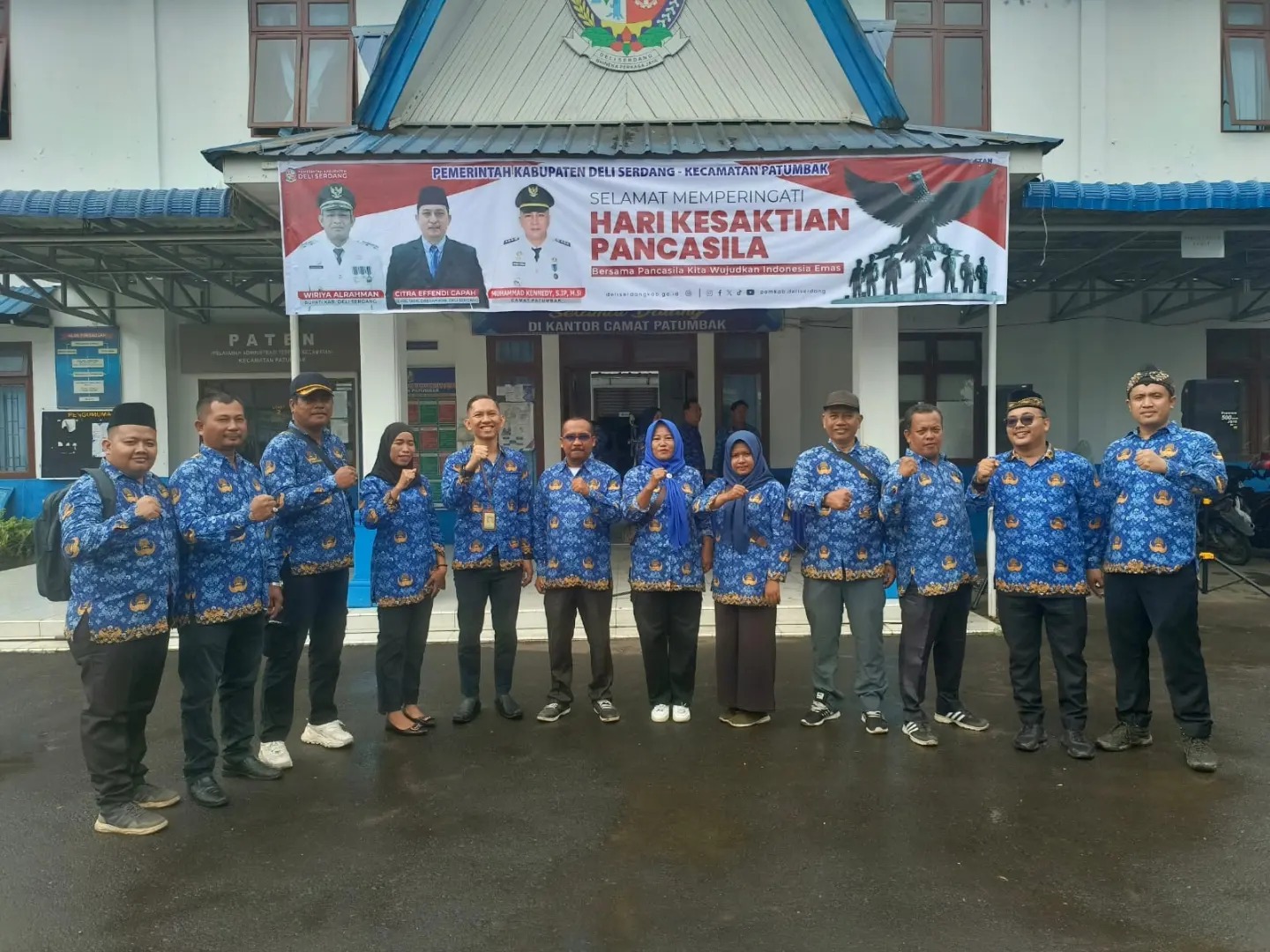 Upacara Peringatan Hari Kesaktian Pancasila di Halaman Kantor Camat Patumbak